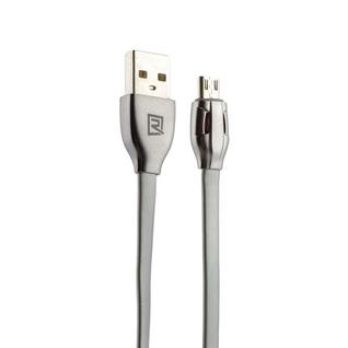 USB дата-кабель Remax LASER (RC-035m) MicroUSB плоский (1.0 м) (Серый Космос) Графитовый