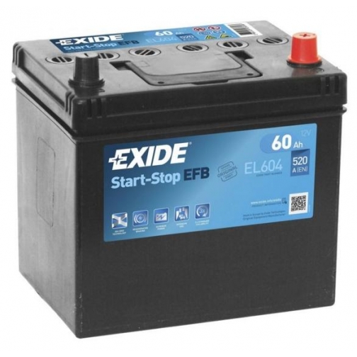 Аккумулятор легковой Exide Start-Stop EFB EL604 60 Ач 37940703