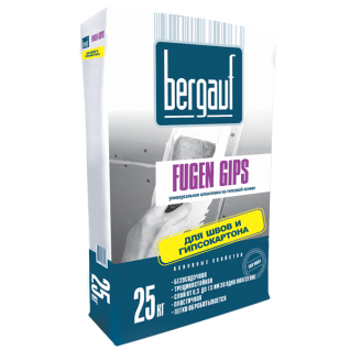 БЕРГАУФ Фуген Гипс шпаклевка гипсовая для швов гипсокартона (25кг) / BERGAUF Fugen Gips универсальная шпатлевка на гипсовой основе (25кг) Бергауф