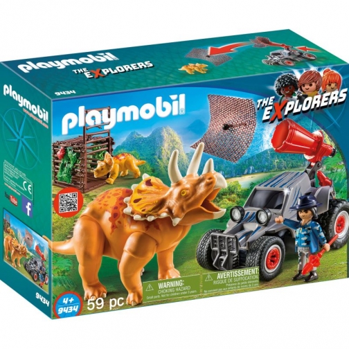 Конструктор Playmobil Динозавры: Вражеский квадроцикл с трицератопсом 37896391 1