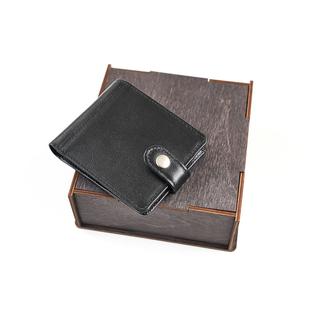Подарочный набор: портмоне комбинированное + коробка из дерева