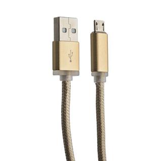 USB дата-кабель COTEetCI M23 NYLON series MicroUSB CS2131-3M-GD (3.0m) золотистый