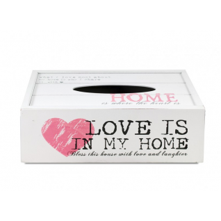 Коробка под салфетки " Love is in my home"