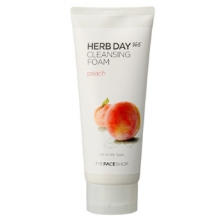 Косметика THE FACE SHOP - Herb Day 365 Пенка для умывания Cleansing Foam Peach
