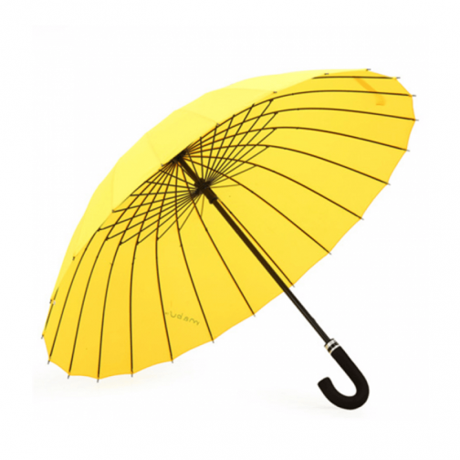 Зонт трость желтый 24 спицы, Mabu 37456022