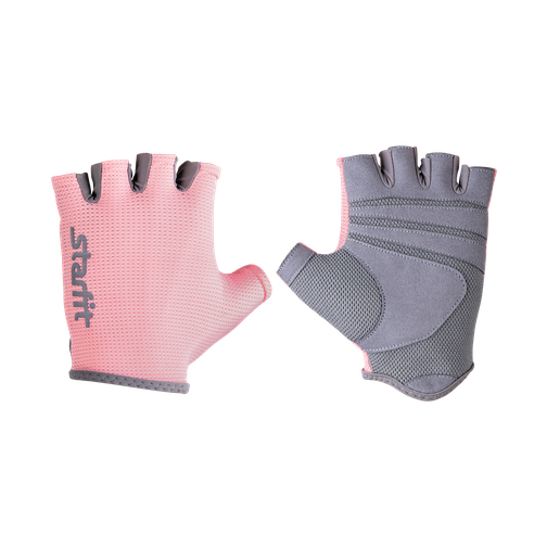 Перчатки для фитнеса Starfit Su-127, розовый/серый размер S 42300606