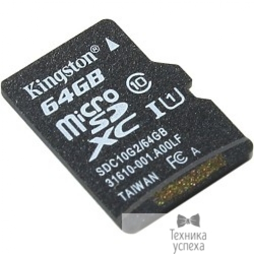 Kingston Micro SecureDigital 64Gb Kingston SDC10G2/64GBSP MicroSDXC Class 10 UHS-I 6872304