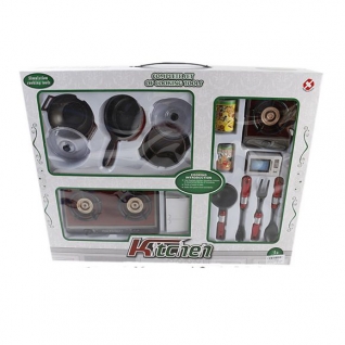 Игровой набор Kitchen - Плита с посудой и аксессуарами (свет, звук) Shantou