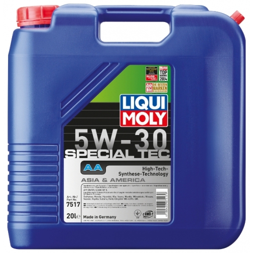 Моторное масло LIQUI MOLY Special Tec AA (Leichtlauf Special AA) 5W-30 20 литров 5927036