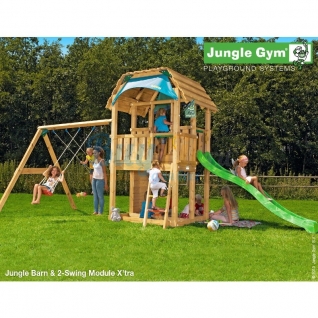 Jungle Gym Детский городок Jungle Gym Barn + SwingModule Xtra