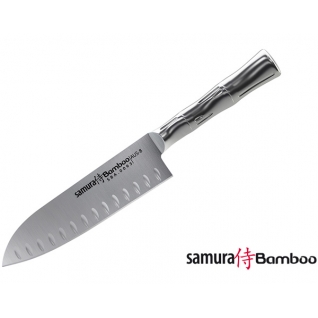 Нож кухонный стальной Сантоку Samura BAMBOO