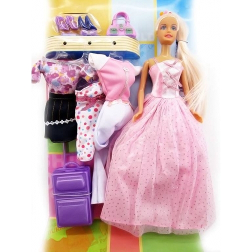 Кукла Fashion Girl - Люси с гардеробом, в розовом платье Defa Lucy 37708817 1