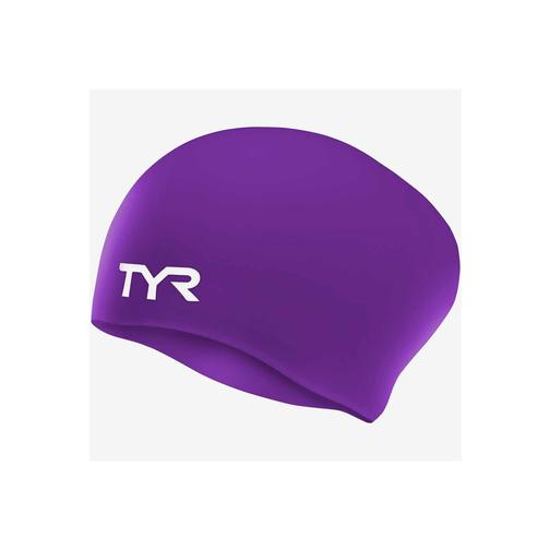 Шапочка для плавания Tyr Long Hair Wrinkle-free Silicone Cap, силикон, Lcsl/510, фиолетовый 42363864
