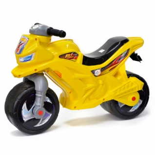 Двухколесный мотоцикл-каталка, желтый Орион
