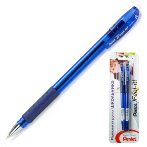Ручка шариковая Pentel Feel it! 0,5мм, синий, 2шт.блистер 37874496 4
