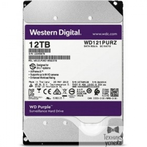Western digital 12TB WD Purple (WD121PURZ) Serial ATA III, 5400- rpm, 256Mb, 3.5