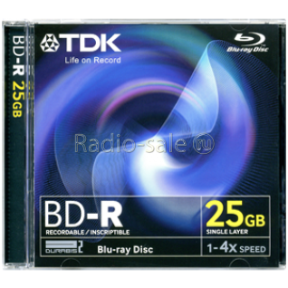 Диск BD-R TDK (1шт) [25Gb/4x] JEWEL-футляр