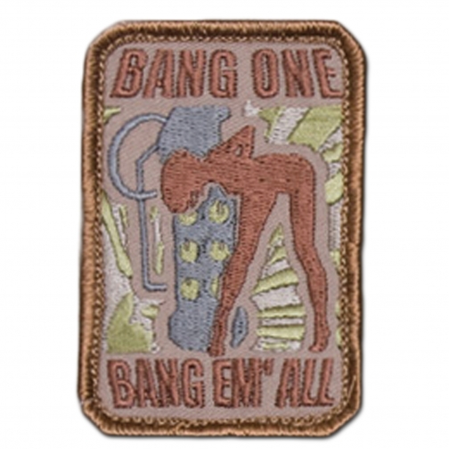 Mil-Spec Monkey Нашивка MilSpecMonkey Bang One Bang Em All, цвет пустынный 5018511