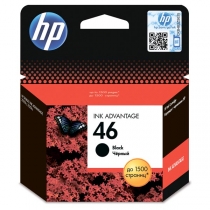 Оригинальный картридж CZ637AE №46 для принтеров HP Deskjet Ink Advantage 2020hc/2520hc, черный, струйный, 1500 стр 8608-01 Hewlett-Packard