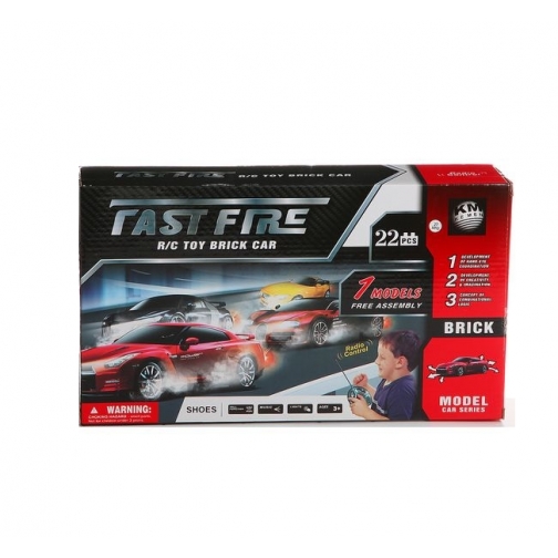 Машина-конструктор на р/у Fast Fireт (свет, звук), красная Shenzhen Toys 37720896 2