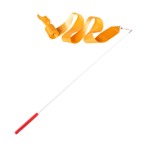 Лента для художественной гимнастики Amely Agr-201 4м, с палочкой 46 см, оранжевый 42219476 3