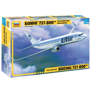 Сборная модель "Пассажирский авиалайнер" - Боинг 737-800, 1:144 Звезда