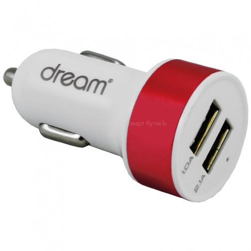 Автомобильное зарядное устройство 2USB Dream (BC02) (Белый-красный) 1241578