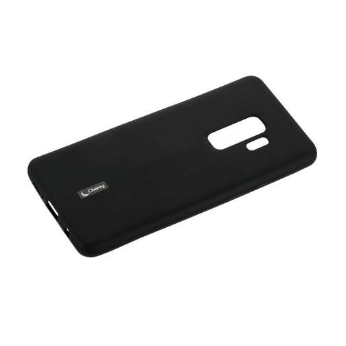 Чехол-накладка силиконовый Cherry матовый 0.4mm & пленка для Samsung Galaxy S9 Plus Черный 42534959