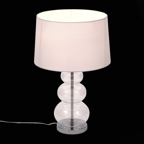 Настольная лампа St Luce Хром, Прозрачное стекло/Белый E27 1*60W 37397091 2