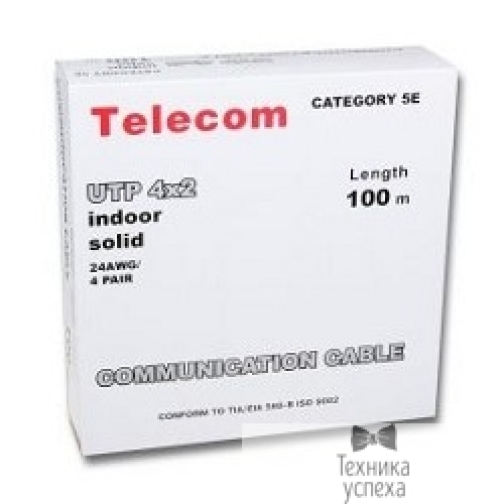 Telecom Telecom Кабель UTP кат. 5e 4 пары (100м) (0.5mm) CCA UTP4-TC100C5EN-CCA-IS 5799772