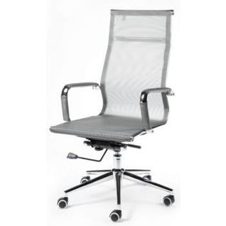 Кресло офисное/Хельмут/(grey) сталь + хром/серебристая сетка