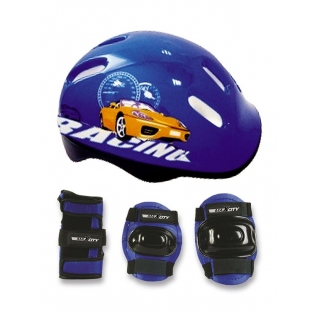 Набор защиты для детей MaxCity Baby Racing (синий)
