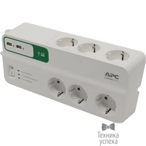 APC by Schneider Electric APC PM6U-RS сетевой фильтр 2м, белый 6878548