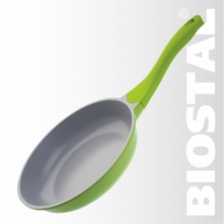 Сковорода BIOSTAL Bio-FP-24 lime/grey