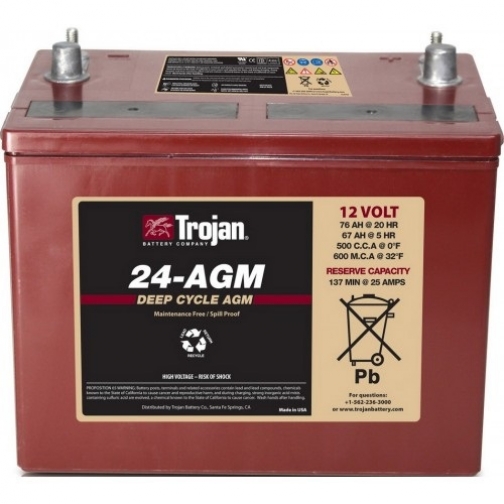 Аккумуляторная батарея Trojan 24-AGM, 12В, 76 а/ч 1388197