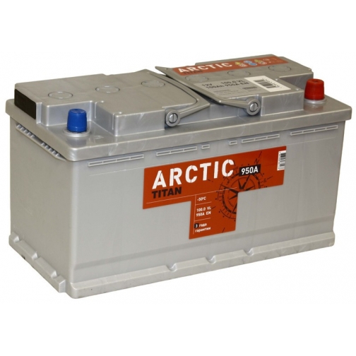 Аккумулятор легковой Titan Arctic Silver 6СТ-100.1 100 Ач 37940708