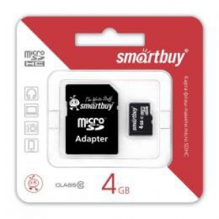 SmartBuy  microSDHC Class 10 Card 4GB + SD adapter