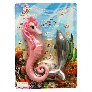 Игрушки для ванной "Дельфин и морской конек", 2 шт. Shantou