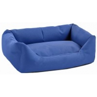 Лежак прямоугольный Дарэлл "Оксфорд №1", с подушкой, синий, 55х40х13 см Дарэлл