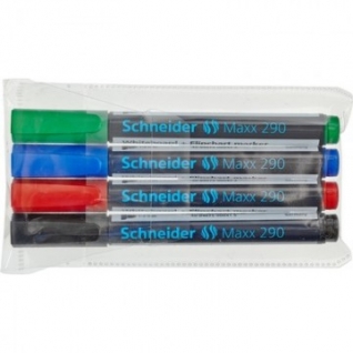 Набор маркеров для досок и флипчарт SCHNEIDER S290 набор 4цв.
