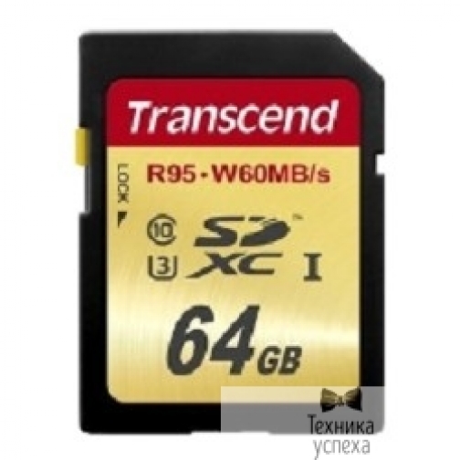 Transcend SecureDigital 64Gb Transcend TS64GSDU3 SDXC Class 10, UHS-I U3 2746327