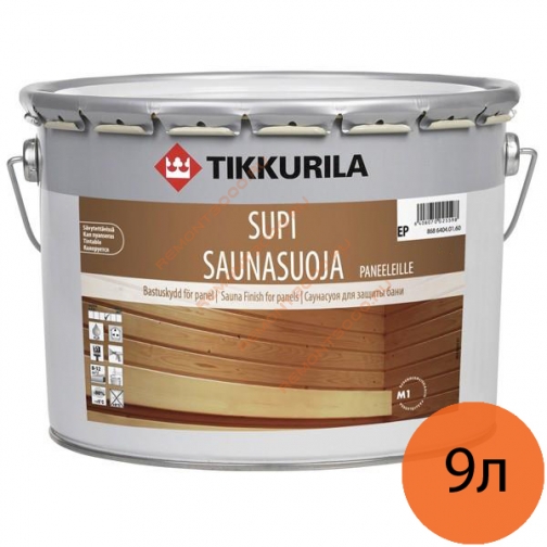 ТИККУРИЛА Супи Саунасуоя защитный состав для бани (9л) / TIKKURILA Supi Saunasuoja состав для защиты сауны (9л) Тиккурила 6037896
