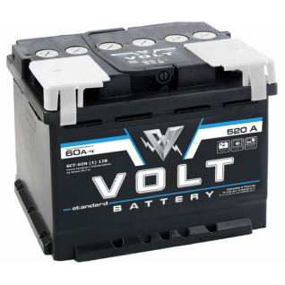 Аккумулятор VOLT STANDARD 6CT- 60N 60 Ач (A/h) прямая полярность - VS 6011 VOLT VS 6CT - 60 N