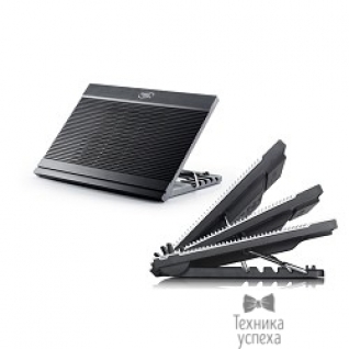 Deepcool DEEPCOOL N9 BLACK Подставка для охлаждения ноутбука (8 шт/кор, до 17", 180мм вентилятор, Aluminum Panel+Plastic Base, регулируемый наклон, 3USB+1miniUSB) Retail box