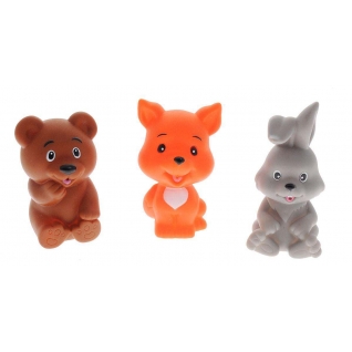 Набор из 3 игрушек для ванны "Заяц, лиса и мишка" Играем Вместе