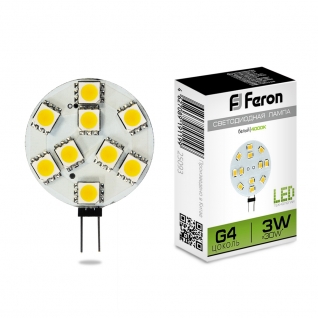 Светодиодная лампа Feron LB-16 (3W) 12V G4 4000K