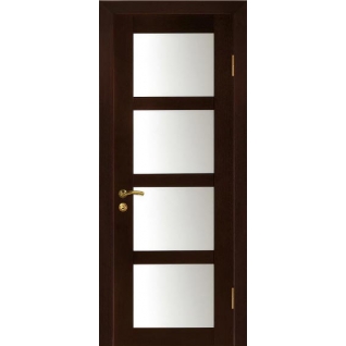 Дверное полотно МариаМ ЭЛИТ Квартет шпонированная покрытие ПУ лак (4 широких стекла) 600-900 мм