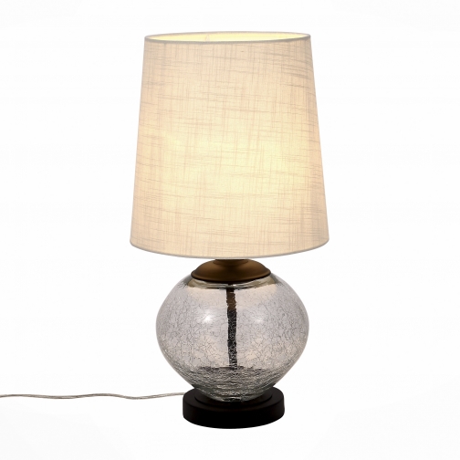 Настольная лампа St Luce Коричневый, Прозрачное стекло с трещинами/Бежевый E27 1*60W (и 37397112 8