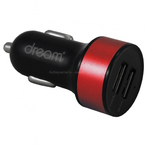 Автомобильное зарядное устройство 2USB Dream (BC02) (Черный-красный) 1241575