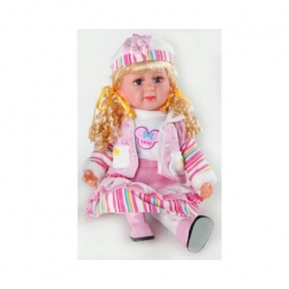 Кукла "Девочка с кудряшками в розовом берете" Shenzhen Toys